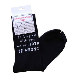 Foozys Graphic Quote Funny Black Socks Always Right Themed Unisex One Size